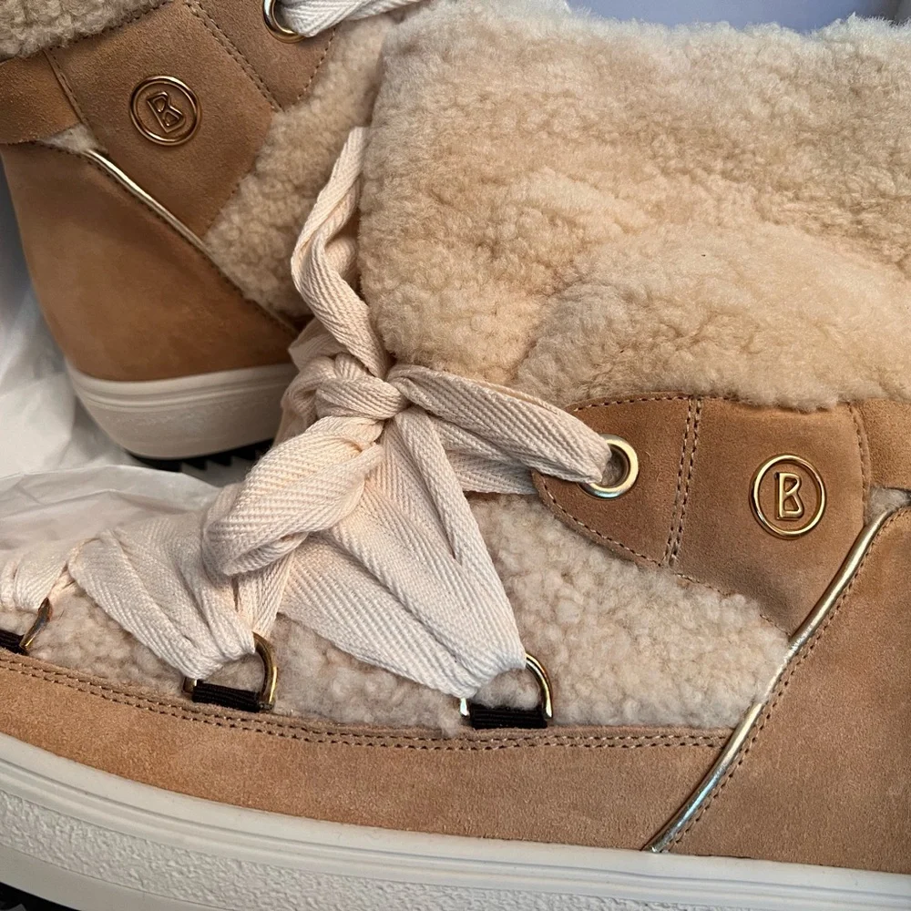 NIB Bogner Winter Boots Alpi Shearling Fur Size US 9 EU 41 - Picture 10 of 15